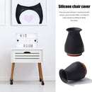 4pcs Silicone Furniture Leg Covers Table Feet Pad Floor Protector (Black)