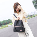 Retro Women Oxford Cloth Hit Color Anti-theft Backpacks Shoulder Crossbody Bag