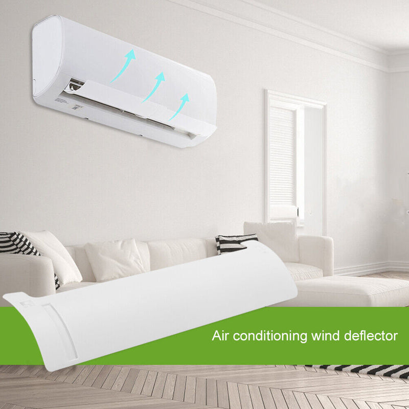 Universal Anti Direct Blowing Air Conditioning Wind Shield Baffle (White) Newly