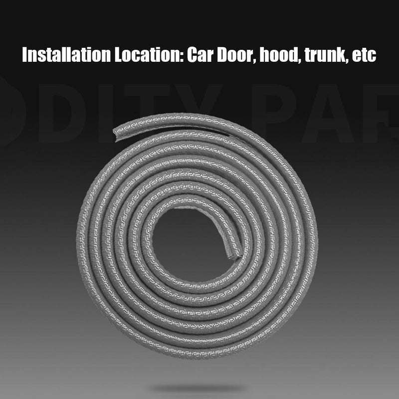 5m Car Door Anti Collision Strip with Steel Disc Scratch Protector (Grey) Newly
