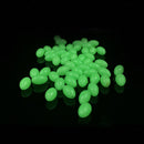 100pcs Hard Luminous Beads Float Balls Fishing Line Stoppers (3.4x5mm Green