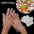 Vegetable Fruit Food Plastic Clear Disposable Gloves Avoid Direct Touch