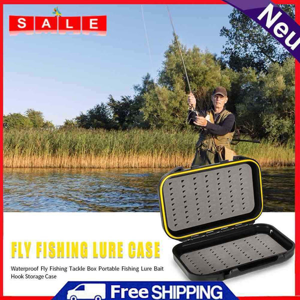 Portable Fishing Bait Lure Hook Storage Box PE Fly Fishing Tackle Case Schw