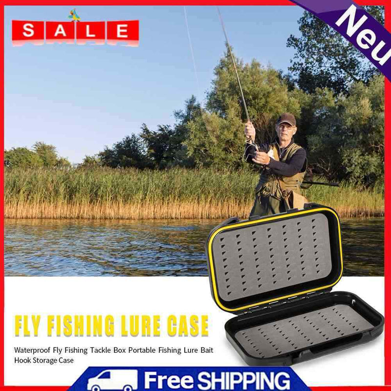 Portable Fishing Bait Lure Hook Storage Box PE Fly Fishing Tackle Case Schw