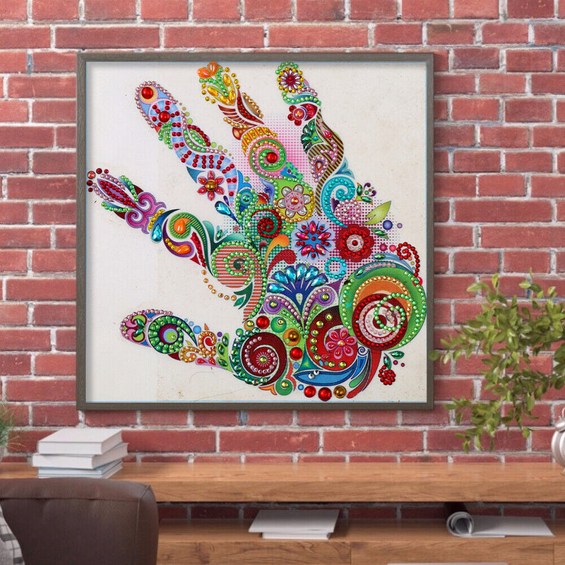 Special Shaped Palm 5D DIY Part Drill Diamond Painting Handwork Home Decor Gift
