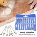 20pcs Diamond Grinding Heads 3mm Shank Mini Bit Set for Rotary Drill Tool Newly