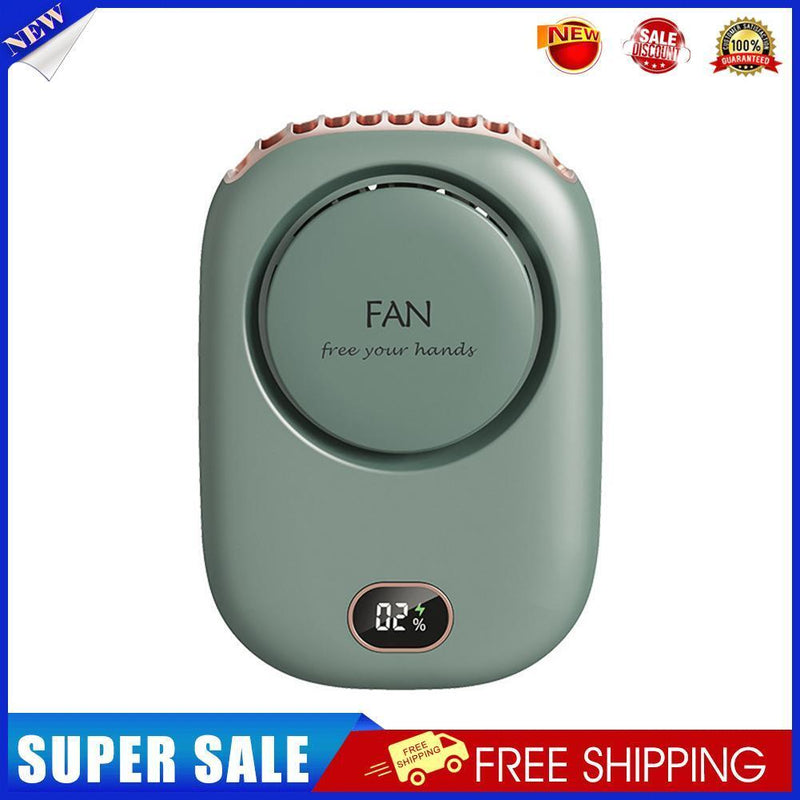 Mini Portable Bladeless Neck Fan Silent Outdoor Travel Air Cooler (Green)