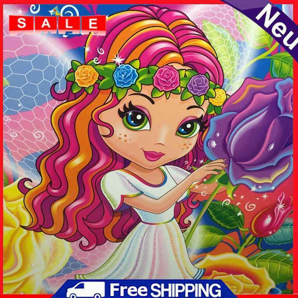 Diamond Painting Full Round Drill Lisa Frank Rose Fairy Rhinestone Modern Craft
