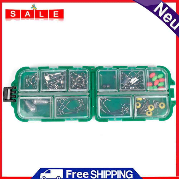 52pcs/set Fishing Swivels Snaps Hooks Luminous Beads Lure Carp Fishing Tackles