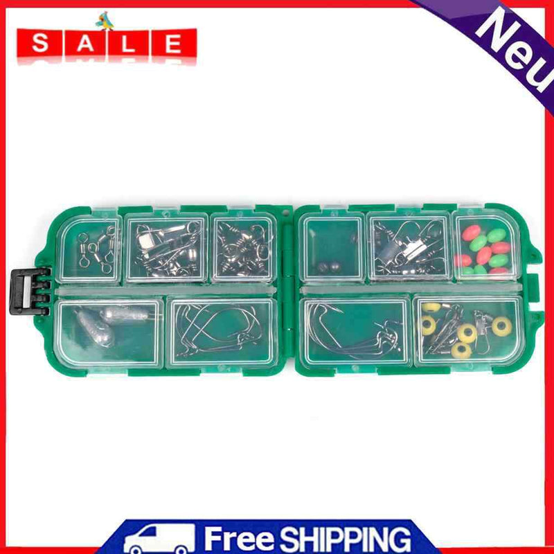 52pcs/set Fishing Swivels Snaps Hooks Luminous Beads Lure Carp Fishing Tackles