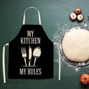 Cutlery Print Kitchen Linen Apron Sleeveless Waterproof Household Cleaning Bibs