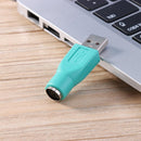 2pcs PS/2 Female to USB Male Adapters Converters for PC Keyboard Mouse Mice