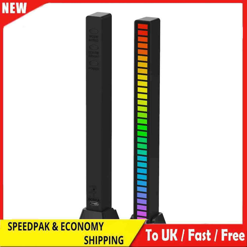 Music Rhythm Activated LED Light Strip RGB Car Ambient Lamp Bar Party Decoration