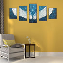 5 Panels Diamond Painting DIY Full Round Drill Mosaic Picture Home Decoration