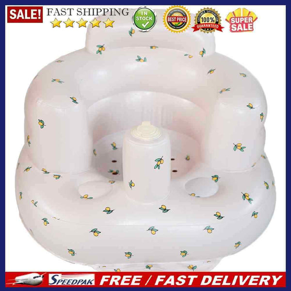 PVC Cute Baby Sofa Learning to Sit Infant Toddler Inflatable Seat Bathing S