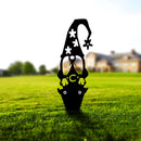 Metal Hollow Tree Trunk Gnome Ornament Backyard Lawn Stakes Yard Art Decorati
