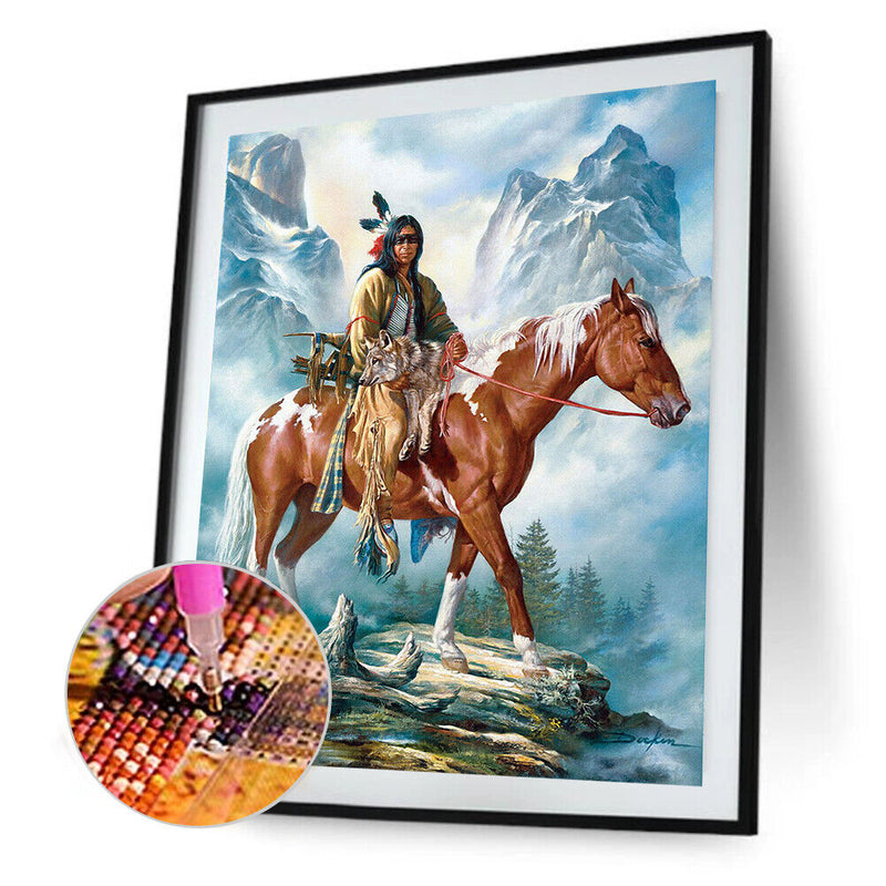 5D DIY Full Drill Diamond Painting Indiana Embroidery Mosaic Kit Home Wall Decor