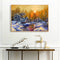 DIY Paint By Number Kit Frameless Village Sunset Handpainted Wall Hanging Gift