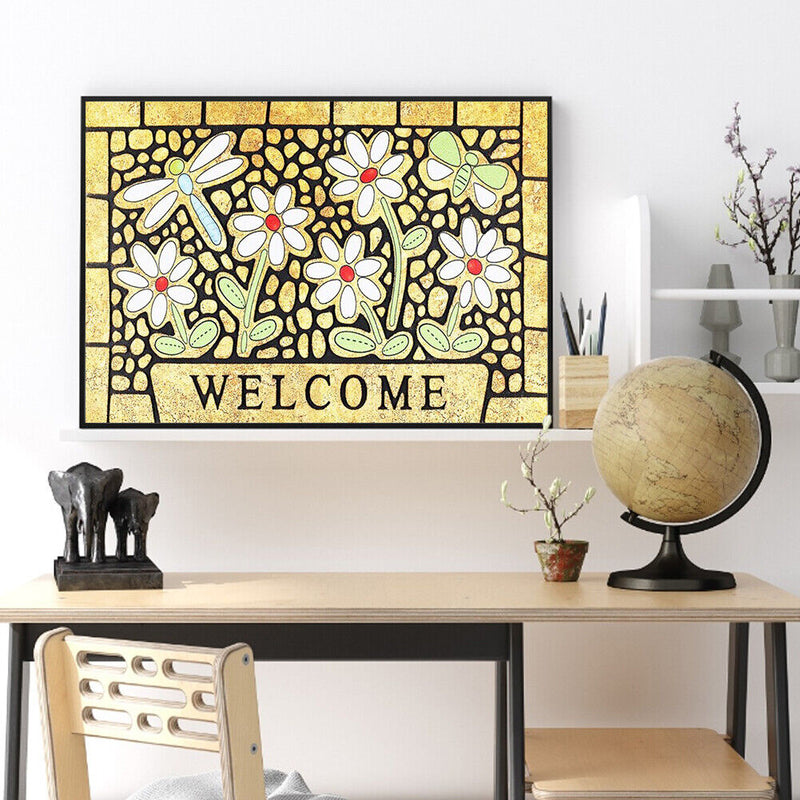 5D DIY Full Round Drill Diamond Paint Dragonfly Flower Mosaic Rhinestone Drawing