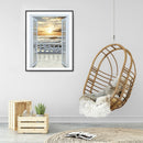 DIY Diamond Painting Kits Balcony Sea Full Round Drill Wall Home Decoration