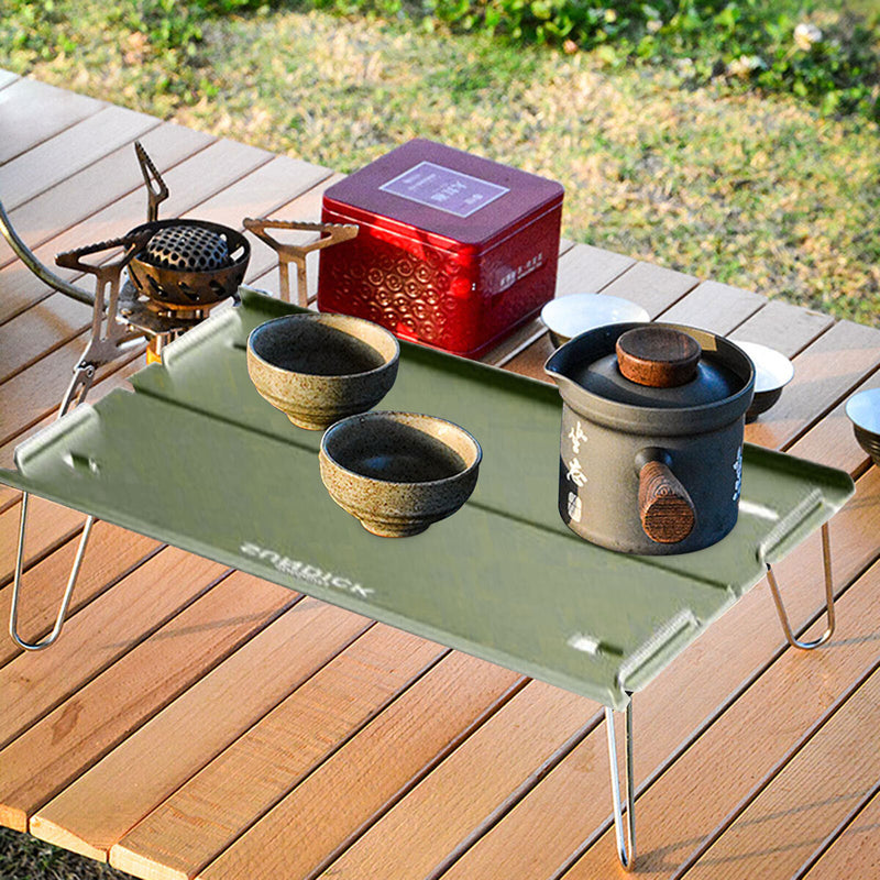 Outdoor Folding Mini Table Portable Collapsible Compact Table (Green) Newly