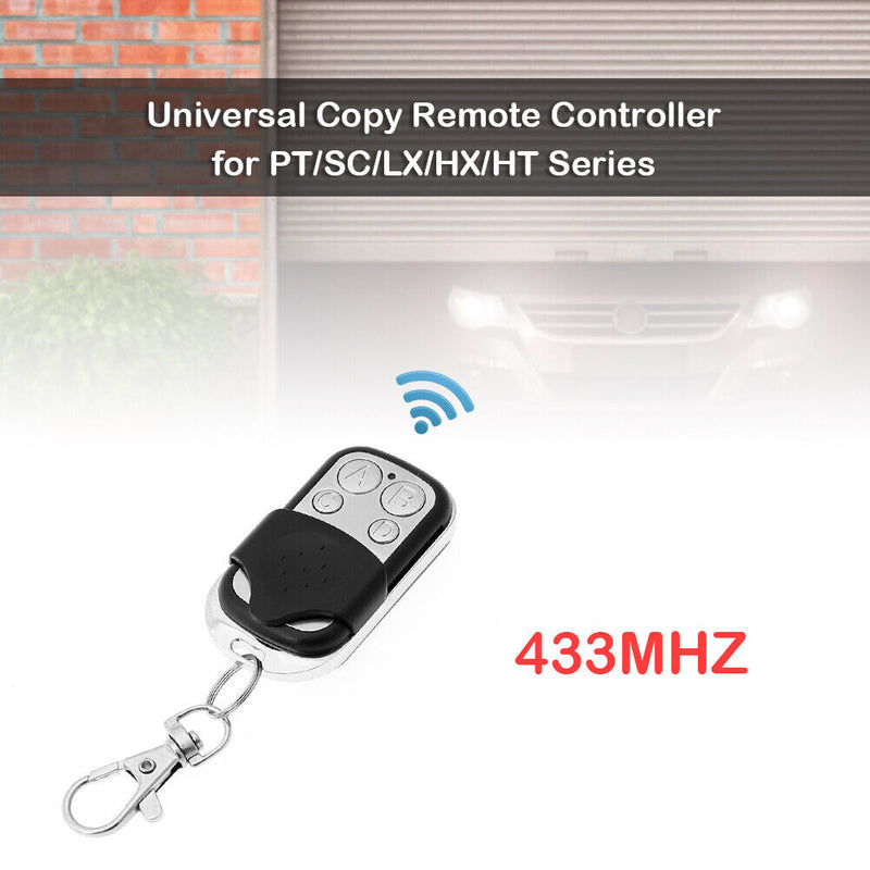 2pcs 433MHz 4CH Car Key Fob Garage Door Opener Remote Control Duplicator