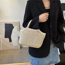 Summer Women Straw Shoulder Handbag Boho Beach Female Woven Handle Tote Purses