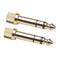 1/2pcs 6.35mm Male to 3.5mm Female Plug Jack Mic Audio Screw Adapter Converter