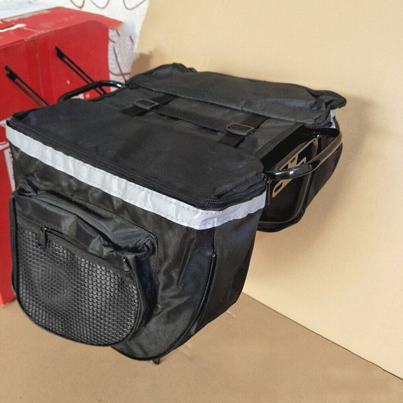 25L Bicycle Rear Rack Storage Bags Mountain Bike Backseat Panner Bags Organizer