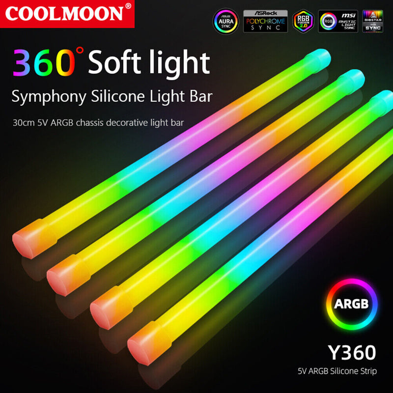 COOLMOON Y360 5V ARGB LED Light Strip PC Case Decoration Lamp Bar Accessories