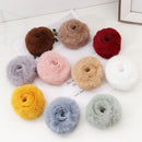 Faux Rabbit Fur Hair Ropes Hair Bands Plush Hair Scrunchies Pop Circle