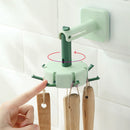 Rotable Hanger Kitchen Gadgets Bath Punch-Free Hook Hanger Cabinet Organizer