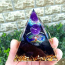 Crystal Energy Tower Healing Reiki Chakra Pyramid Ogan Crushed Stone Decora