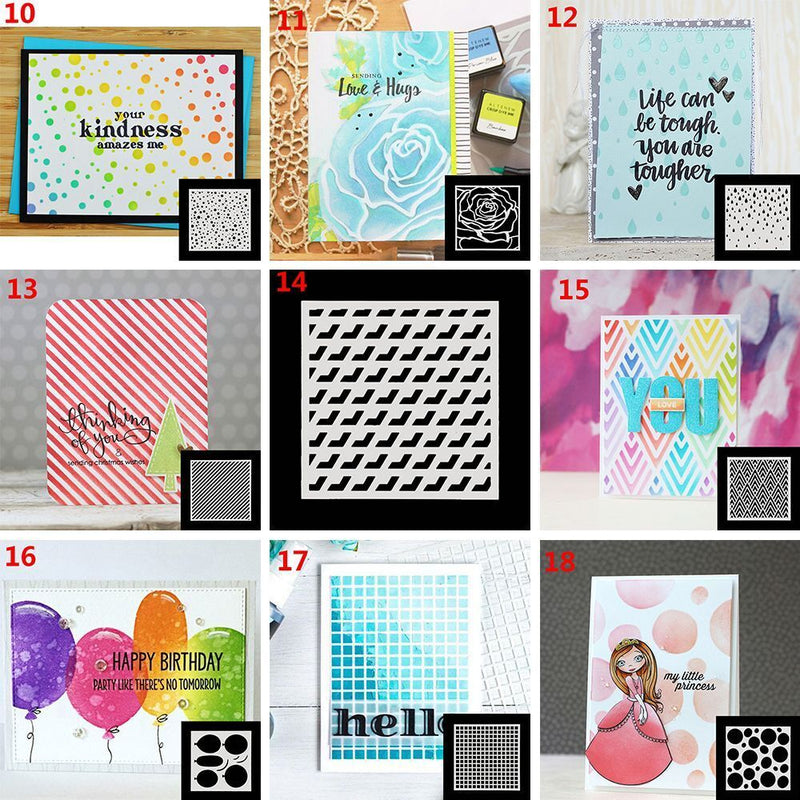 Decorative DIY Drawing Paper Layering Stencil Embossing Scrapbooking Template