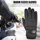 1 Pair Fleece Outdoor Cycling Gloves Touch Screen Waterproof Gloves (Black)