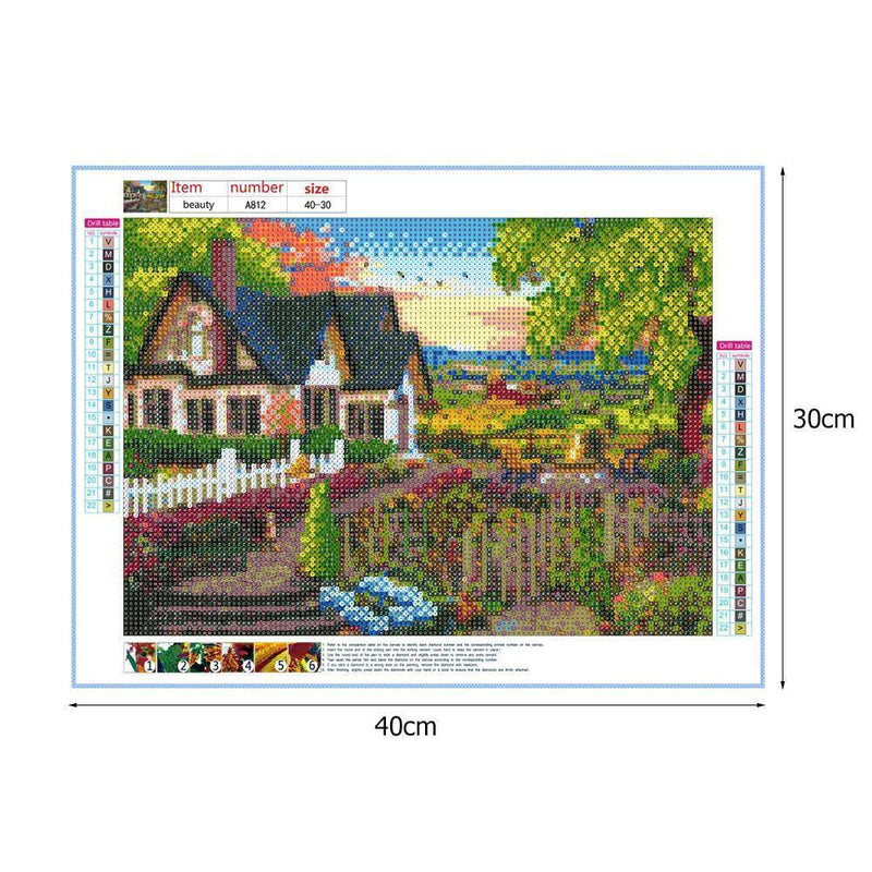 5D DIY Full Drill Diamond Painting Scenery Cross Stitch Embroidery Mosaic Craft