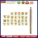 26pcs Wood Leather Punching Stamp Set Carbon Steel Metal Alphabet Stamps