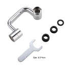 #A 1080 Degree Rotation Faucets Extender Stainless Steel Splash-proof Booster He