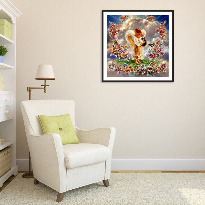 5D DIY Full Drill Diamond Painting Angel Baby Cross Stitch Mosaic Kit Handicraft
