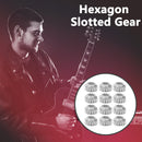 12pcs Guitar Hexagonal Open Gear Tuners 1/15 Ratio Guitar Instrument Accessories