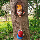 Outdoor Cute Climbing Gnomes Tree Decor Gnome Garden Statue Dwarf Sculpture