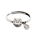 Jewelry Accessories Lovely Lucky Cat Chinese Characters Knuckle Ring Open Ring