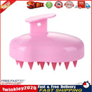 Shower Hair Washing Shampoo Brush Silicone Teeth Head Massage Brush (Pink) Newly