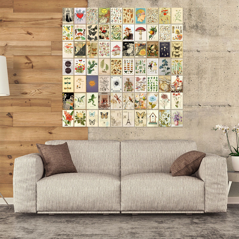 70pcs Wall Poster Postcard Set Retro Boho DIY Wall Ornaments Art Painting Newly