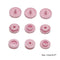 Akaddy 50pcs T5 Push Button Buttons Lock DIY Baby Clothing Push Button (Ro