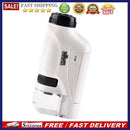 Mini Pocket Microscope Kit 60X-120X Handheld Microscope with LED Light for Kids