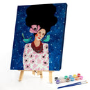 40x50cm Frameless Long Hair Girl DIY Oil Paint By Numbers Picture Home Decor