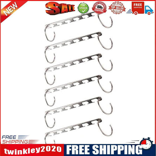 18pcs Stainless Iron Closet Hook Cloth Hanger Wardrobe OrganizerSpace Saver