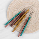 Craft Aluminum Handle Plastic Knitting Needles Sweater Sewing Crochet Hooks