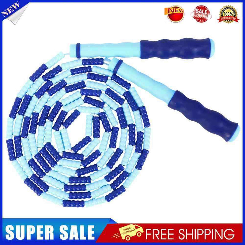 Skipping Rope Professional Rope Skipping Soft Beads Unknotted Rope (Blue)